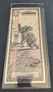1 Zombucks Silver Note ELEGAUNT Limited Ed. Currency of the Apocalypse - Picture 1 of 3
