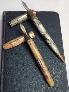 Vintage Keystone Combo Pen/Pencil & Parker Blue Horse Fountain Pen. (Read!) - Picture 1 of 14