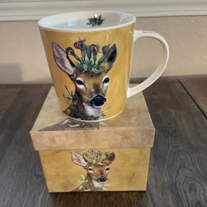 Hirsch Becher Vicki Sawyer Neu Bone China Woodland Princess Kaffee Tee Kakao mit Box - Bild 1 von 15
