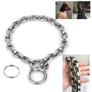 Collar for Large Dog Stainless Steel Thick Puppy Choker Metal Chain - Picture 1 of 21