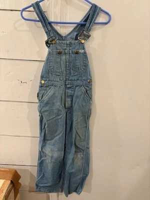 Mono LEE True Vintage Niños 22" Azul Jean Babero Hecho en EE. UU. Denim Años 60 70 Foto 1 de 4
