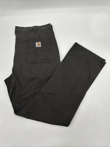 Carhartt BN2291-M Brown Relaxed Carpenter Fit Chino Trousers Rugged Flex 40 34 - Picture 1 of 6