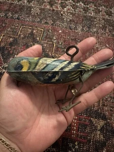 Vintage Tin Litho Toy Pecking Bird Key Wind Up Pat Dec 27 1927 - Picture 1 of 5