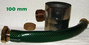 Regenwassersammler 100 mm Titan - Zink Regensammler + Schlauchanschlussset Kappe - Bild 1 von 1