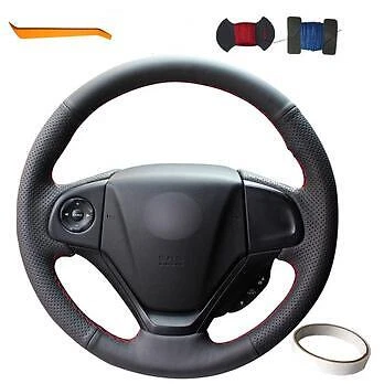 For Honda CR-V CRV 2012 2013 2014 2015 2016 Leather Car Steering Wheel Covers Foto 1 de 4