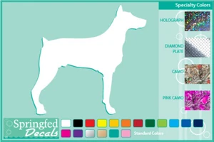 DOBERMAN SILHOUETTE cut vinyl decal #1 Dog stickers - Foto 1 di 1