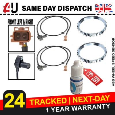 FRONT ABS SPEED SENSOR & ABS RELUCTOR RING 31415 FOR SAAB 9-5 2005-2010 2X  - Image 1 of 4