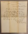 Ancienne lettre de recommandation du chemin de fer Eureka et Palissade 1883