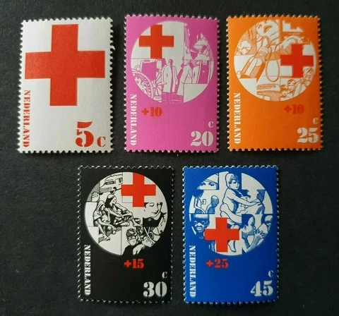 1972 NETHERLANDS NEDERLAND SET RODE KRUIS RED CROSS CROIX ROUGE VF MNH Cover