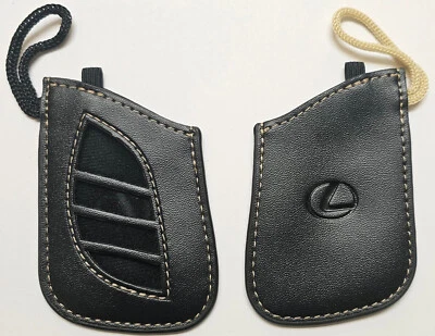 Lexus OEM Factory Key FOB Protector Cover Black / Tan Stitch PT420-00184-L7 - Image 1 of 3