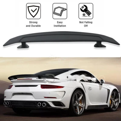 For Porsche 911 Turbo S 46" GT Matte Black Rear Trunk Spoiler Lip Racing Wing - Image 1 of 4