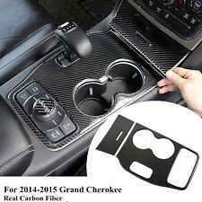Carbon Fiber Gear Shift Panel Cover Fit For Jeep Grand Cherokee 2014 -15 Limited