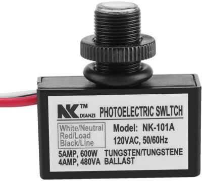 NK-101A Photoelectric Switch Resistor Light Sensor Control Switch 120VAC 600W