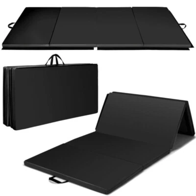 4'x8'x2" Plegable Gimnasia Tumbling Mat Manijas Fitness Yoga Aeróbicos Ejercicio Foto 1 de 4