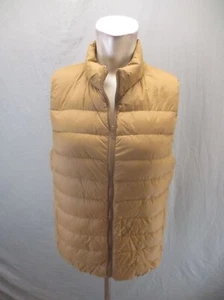 Unbranded Size S Mens Brown 100% Nylon Down Full Zip Pocket Insulated Vest 223 - Picture 1 of 10