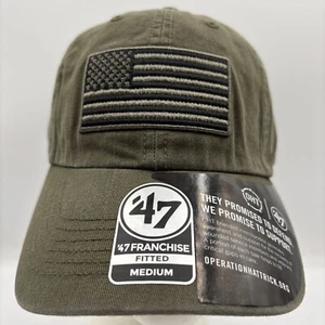 47 Franchise Fitted Medium USA Flag Operation Hat Trick Sandalwood/Green Hat - Picture 1 of 16