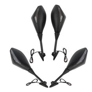 Rearview Mirrors LED Turn Signals For Honda CBR600RR 03-22 Suzuki GSXR750 04-05 - Bild 1 von 14