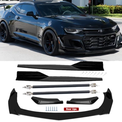 Front Rear Bumper Lip Spoiler Splitter Body Kit Side Skirt For Chevrolet Camaro - Изображение 1 из 4