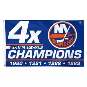NEW YORK ISLANDERS 4X STANLEY CUP CHAMPIONS 3'X5' DELUXE FLAGGE NEU WINCRAFT 🏒 - Bild 1 von 1