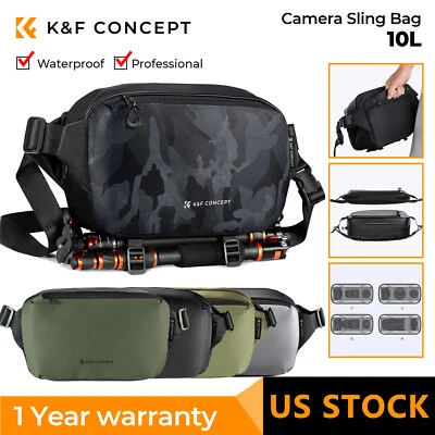 K&F Concept Sling Bag Alpha Camera Photography 10L Shoulder Bag DSLR Men Women - Image 1 of 4