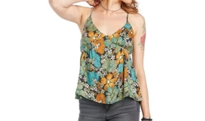 Volcom Women’s Size Small Floral Cami Tank Top Luvely Daze Tropical NWT - Picture 1 of 9