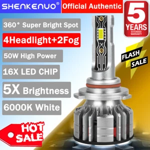 For Jeep Grand Cherokee 2014-2018 Combo 6x 6000K LED Headlights + Fog Bulbs A8D - Picture 1 of 19