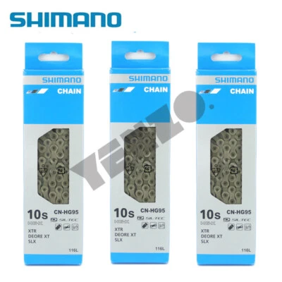  Shimano HG95 10 Speed Chain Deore XT SLX XTR MTB Bike 116 Links CN-HG95 1PCS!! - image 1 of 3