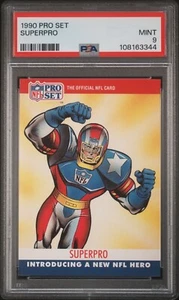 1990 Pro Set SUPERPRO Introducing A New NFL Hero PSA 9 MINT - Picture 1 of 2