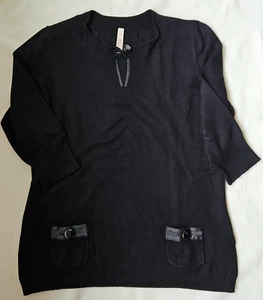 Oui Moments Pulli Gr. 44 neuwertig schwarz 3/4 Arm - Bild 1 von 5