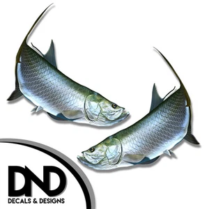 Tarpon - Fish Decal Fishing Tackle Box Bumper Sticker "3in SET" F-0860 D& - Picture 1 of 1