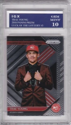 Tarjeta de novato Trae Young Hawks 2018 Prizm $$ baloncesto RC gema graduada como nueva 10 Foto 1 de 2