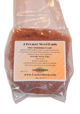 Lustersheen 2 Pad Pack Bronze Wool ~ Grade Fine