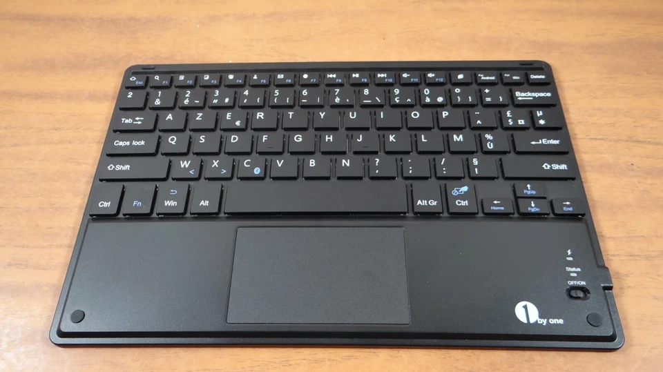 Wireless Keyboard AZERTY Layout Tablet Laptop Tv Portable Keyboard + mouse Black - Image 1 of 4