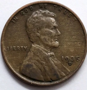 1935 - D - Lincoln Wheat Cent Penny - Woody S405 - Picture 1 of 6