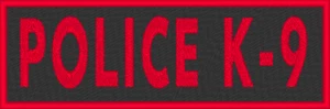POLICE K-9 Patch  Morale Tactical W/ VELCRO® Brand Fastener Red - Picture 1 of 1