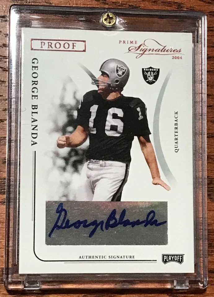 2004 PLAYOFF PRIME SIGNATURES PROOF AUTOGRAPH OF GEORGE BLANDS #091/150-NOV333 - Image 1 of 2