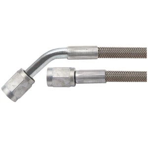 Allstar ALL46301-24 Brake Hose 24 in, 3AN 45, 3AN STR Fem, Stainless PTFE Lined - Picture 1 of 1