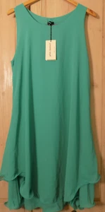 James Lakeland Aqua Sleeveless Waveham Dress Size 16 UK - Picture 1 of 6