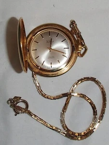 Kelbert Swiss Made Gold Brass Pocket Watch - Picture 1 of 5