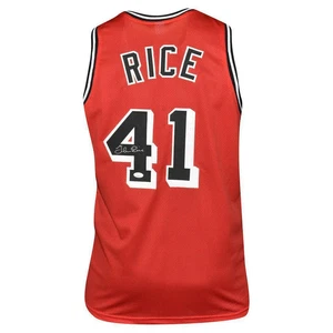 Glen Rice Signed Miami Pro Red Basketball Jersey (JSA) - Picture 1 of 3