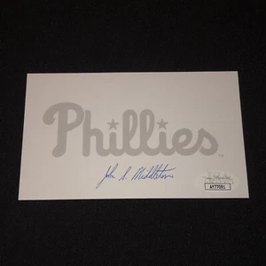John Middleton Signed Cut Autograph JSA COA Auto Philadelphia Phillies Owner - Picture 1 of 1