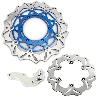 For Suzuki Oversize Front Rear Brake Discs Rotors Bracket RM125 RM250 2000-2012 - Image 1 of 4