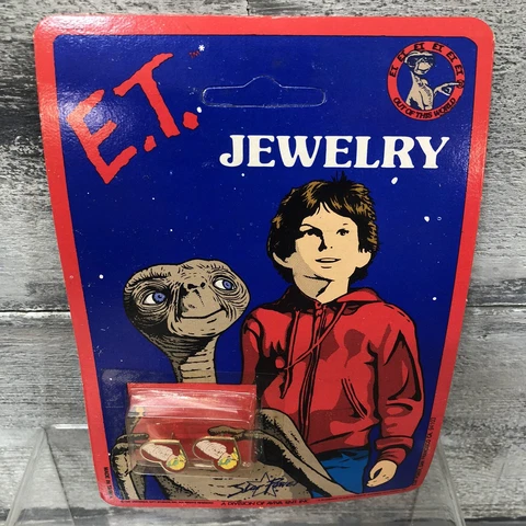Vtg E.T. Extra Terrestrial Earrings 1982 Universal Studios Star Power Gertie Cover