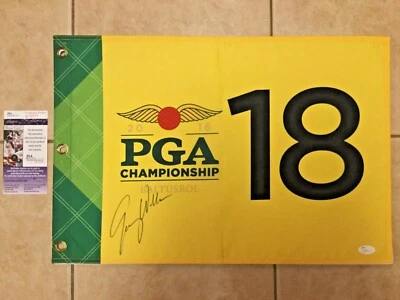 Bandera ganadora del torneo del campeonato de la PGA 2016 firmada por Jimmy Walker JSA #S76771 Foto 1 de 3