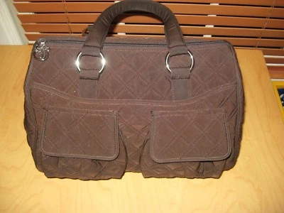 Cartera de microfibra acolchada marrón Vera Bradley Foto 1 de 4