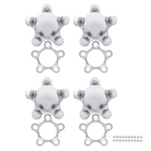 Chrome 5 on 5-1/2" Vintage Spider Wheel Hub Cover (4/Set) - Picture 1 of 5