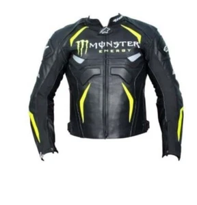 Monster Energy Moto-gp Racing Leather Jacket Premium Riding Jacket CE Approved - Picture 1 of 5