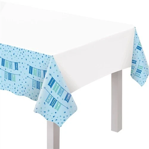 It's a Boy Plastic Tablecloth 54" x 84" Boy Baby Shower Tableware Decorations - Image 1 of 1