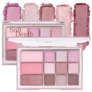 12 Colors Nude Brown Pink Matte Shimmer Eyeshadow Palette for Eye Makeup,High Pi - Picture 1 of 8