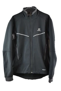 Salomon Mens Black Softshell Anorak Jacket Size L Winter outdoors Activewear - Picture 1 of 8